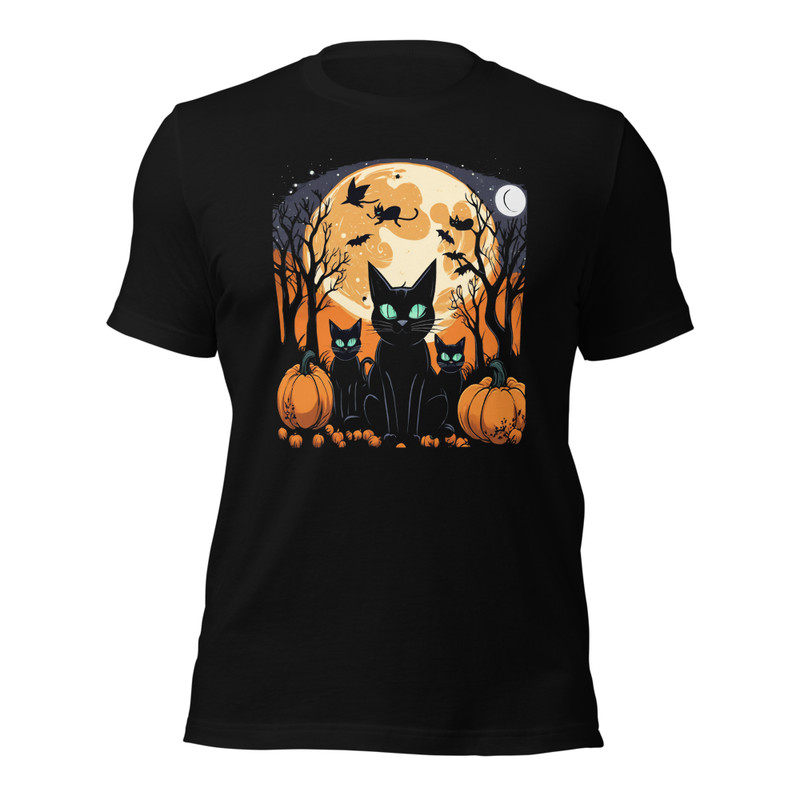 Black Cat Halloween Costume Fall Autumn Season Tshirt 3
