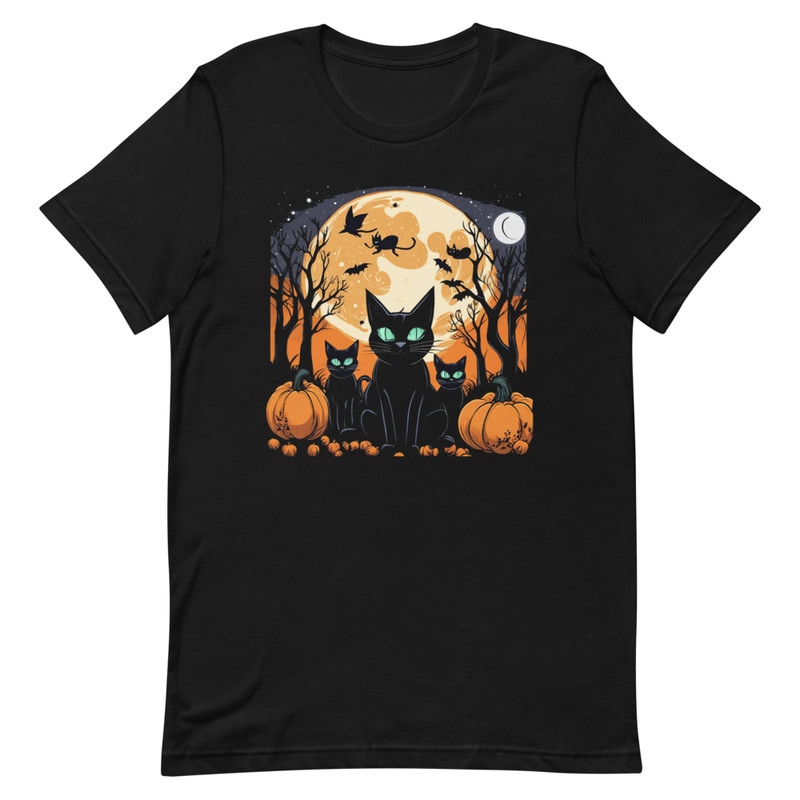 Black Cat Halloween Costume Fall Autumn Season Tshirt 4