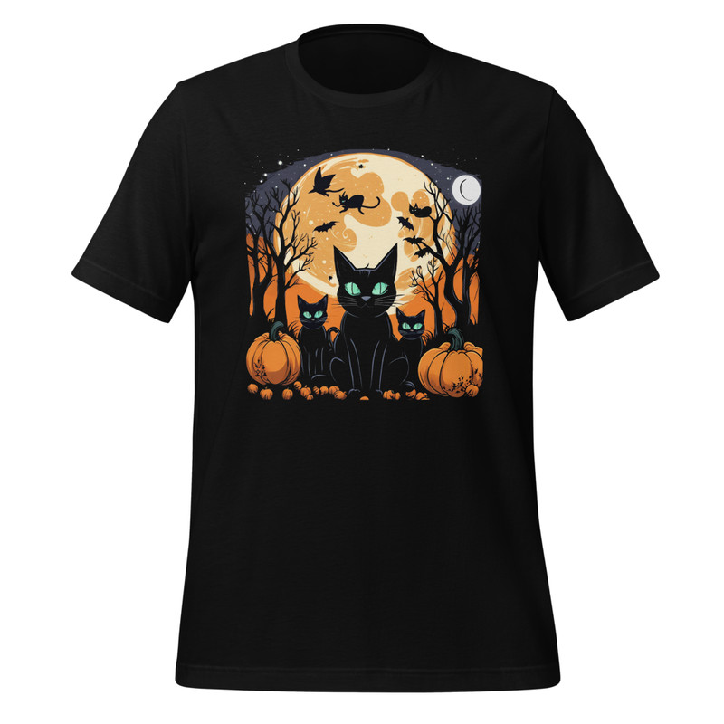 Black Cat Halloween Costume Fall Autumn Season Tshirt 5