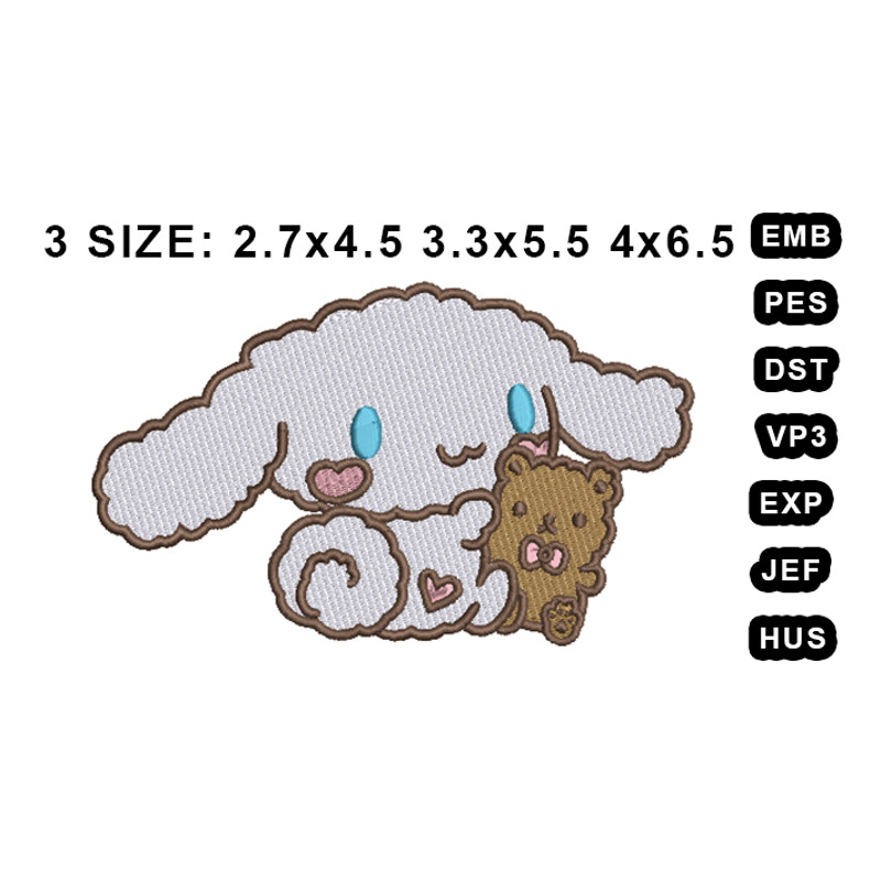 Cinnamoroll Logo Embroidery File Kawaii Logo Digital Download Shirt Logo 0