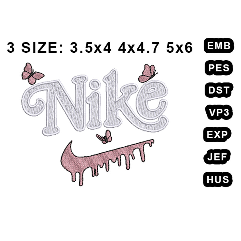 Nike Butterfly Logo Embroidery File Nike Logo Digital Download Shirt Logo 0