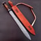 Custom Handmade Premium Quality Hunting Sword With Damascus Steel Blade Pure Cow Hide Leather Sheath 1