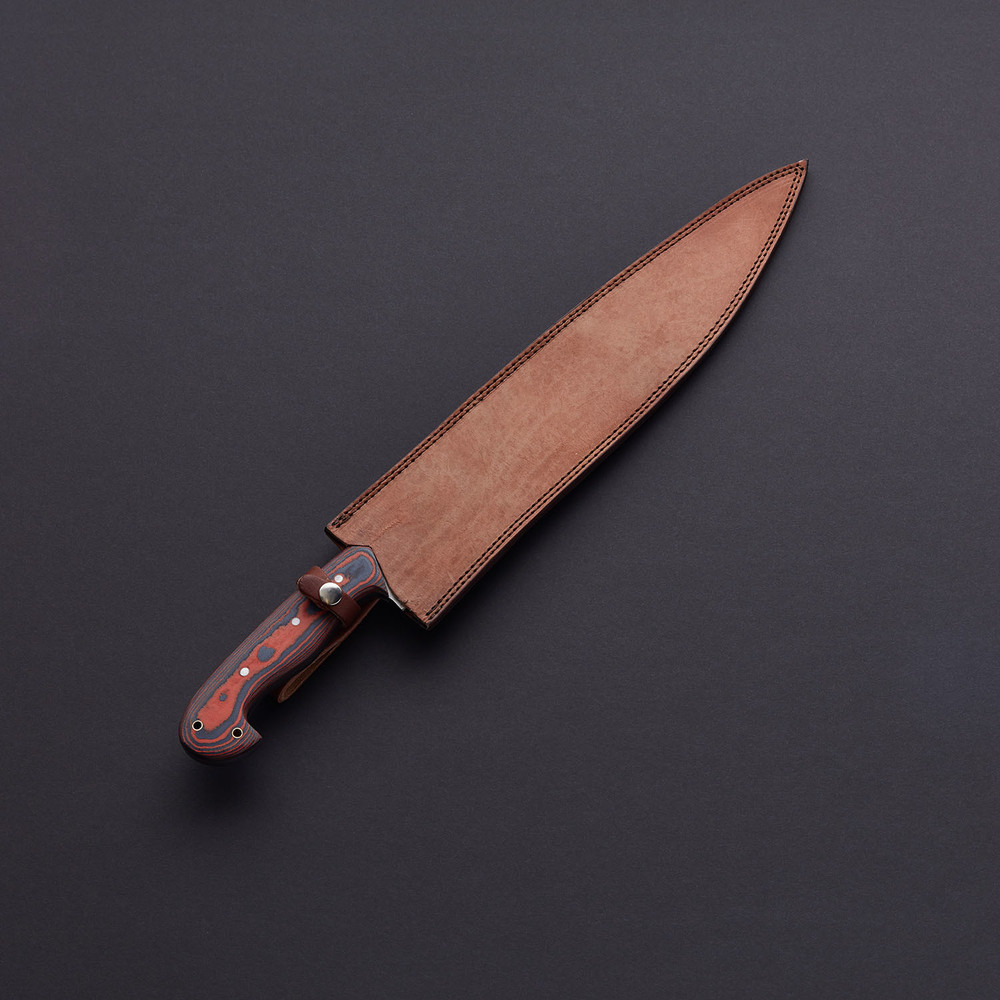 Custom Handmade Hunting Sword  Leather Sheath 2