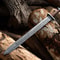 CUSTOM HANDMADE PREMUIM SWORD WITH Decorated Rosewood Damascus With Damascus Guard Pommel HANDLE 0