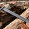 CUSTOM HANDMADE PREMUIM SWORD WITH Decorated Rosewood Damascus With Damascus Guard Pommel HANDLE 1