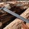 CUSTOM HANDMADE PREMUIM SWORD WITH Decorated Rosewood Damascus With Damascus Guard Pommel HANDLE 1