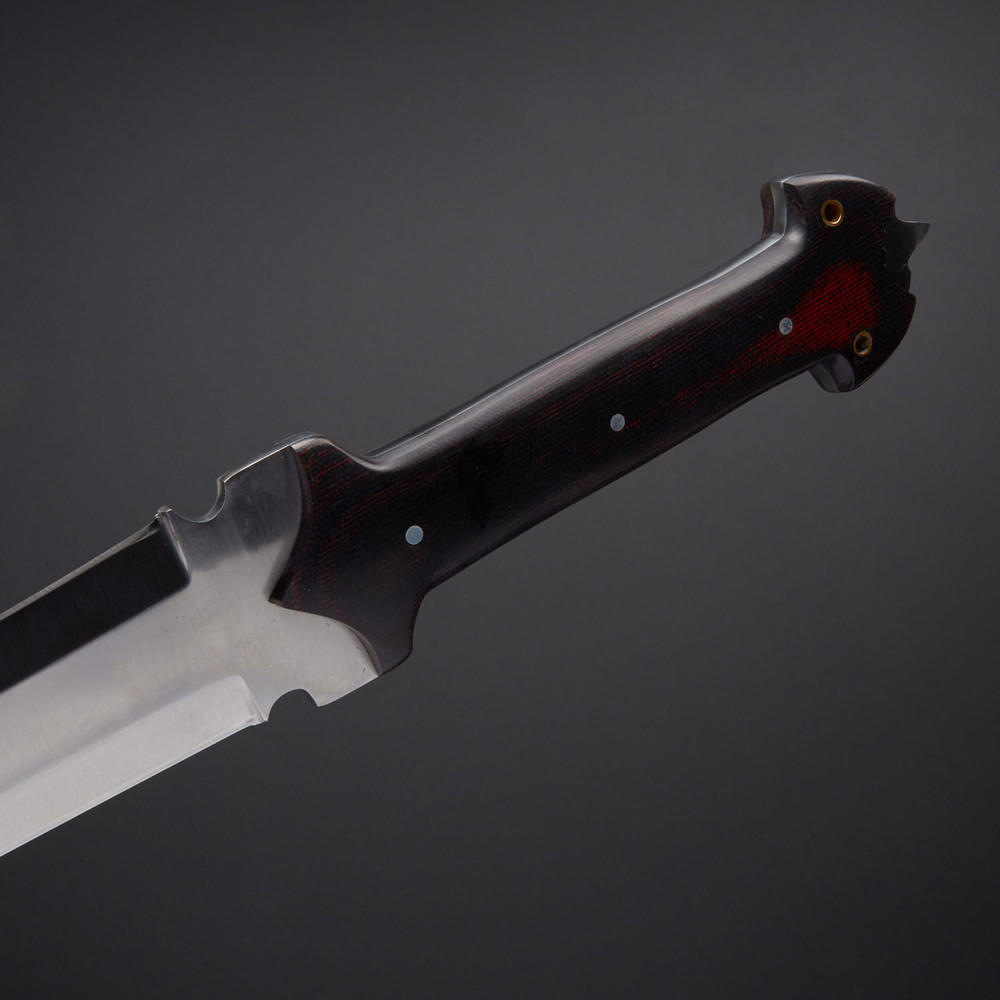 Custom Handmade D2 Tool Steel Hunting Sword  Leather Sheath 3