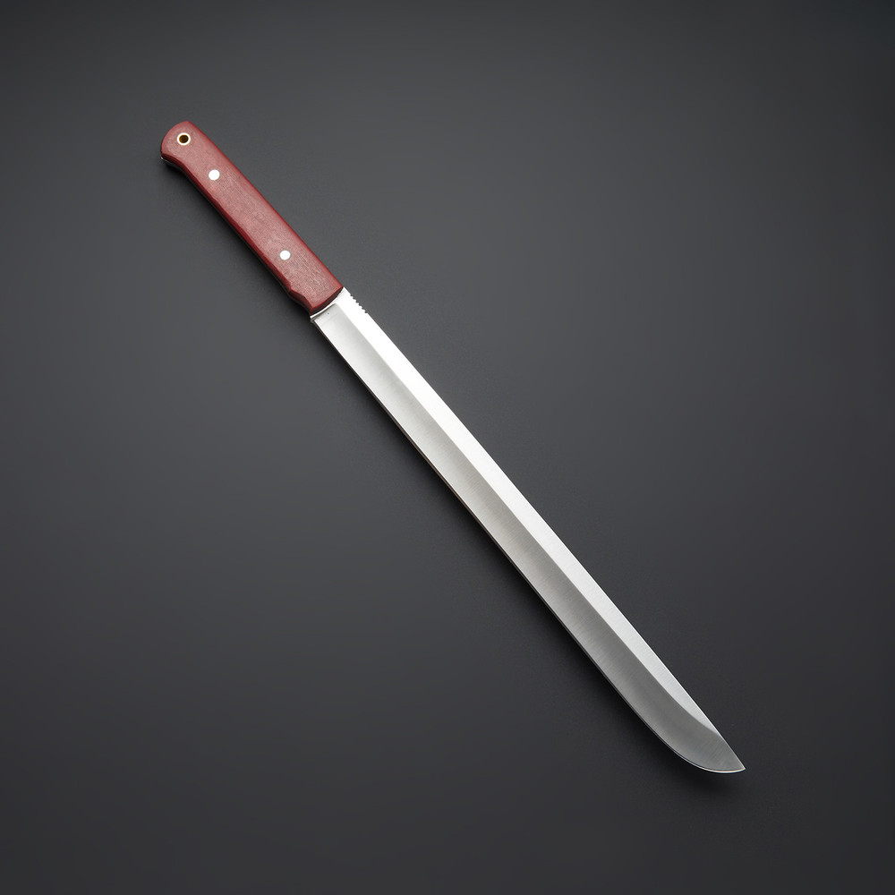 Custom Handmade Premium D2 Tool Steel Hunting Sword  Leather Sheath  1