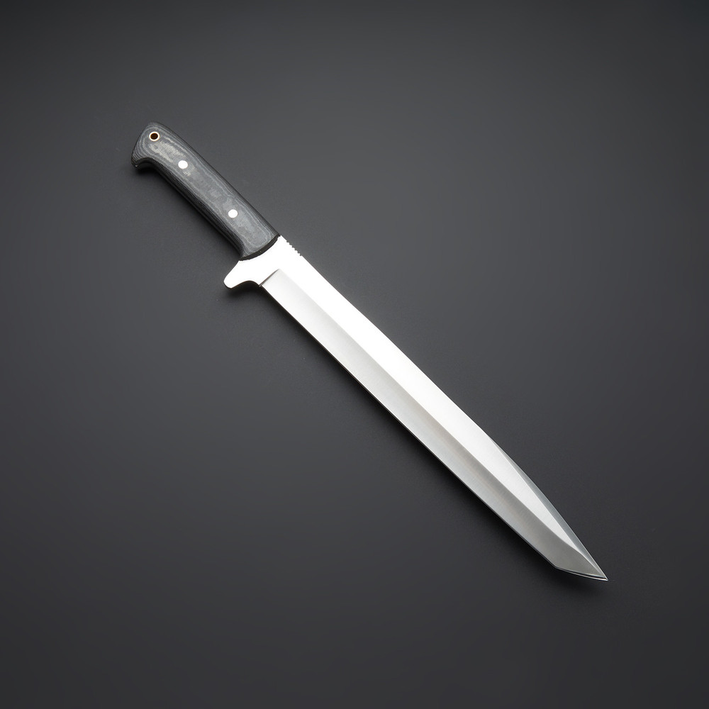 Custom Handmade Beautifull D2 Tool Steel Hunting Sword With Multi Color Canvas Micarta Handle  Gift 0