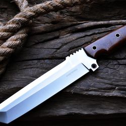 "custom handmade premium d2 tool steel blade hunting tracker knive / gift for him"