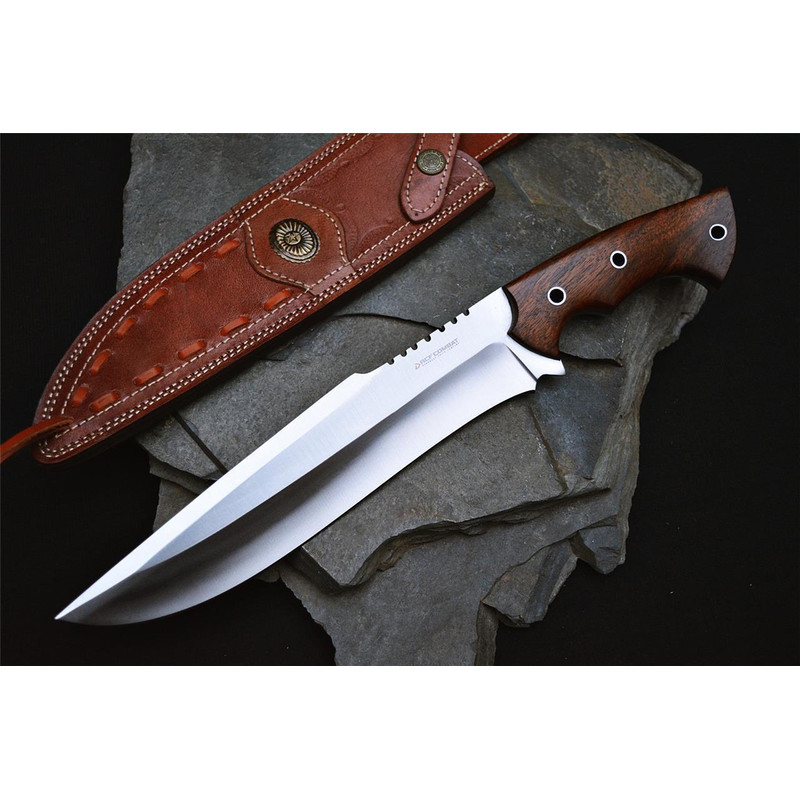 Custom Handmade Premium D2 Tool Steel Hunting Knife With Walnut Wood HandleGIFT FOR HIM 0