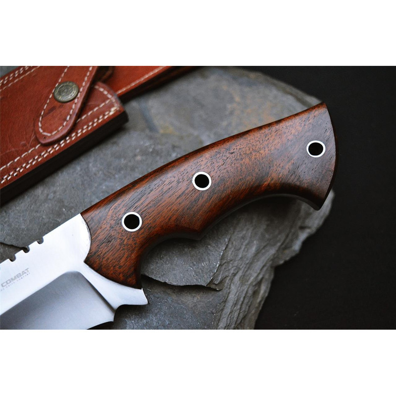 Custom Handmade Premium D2 Tool Steel Hunting Knife With Walnut Wood HandleGIFT FOR HIM 2