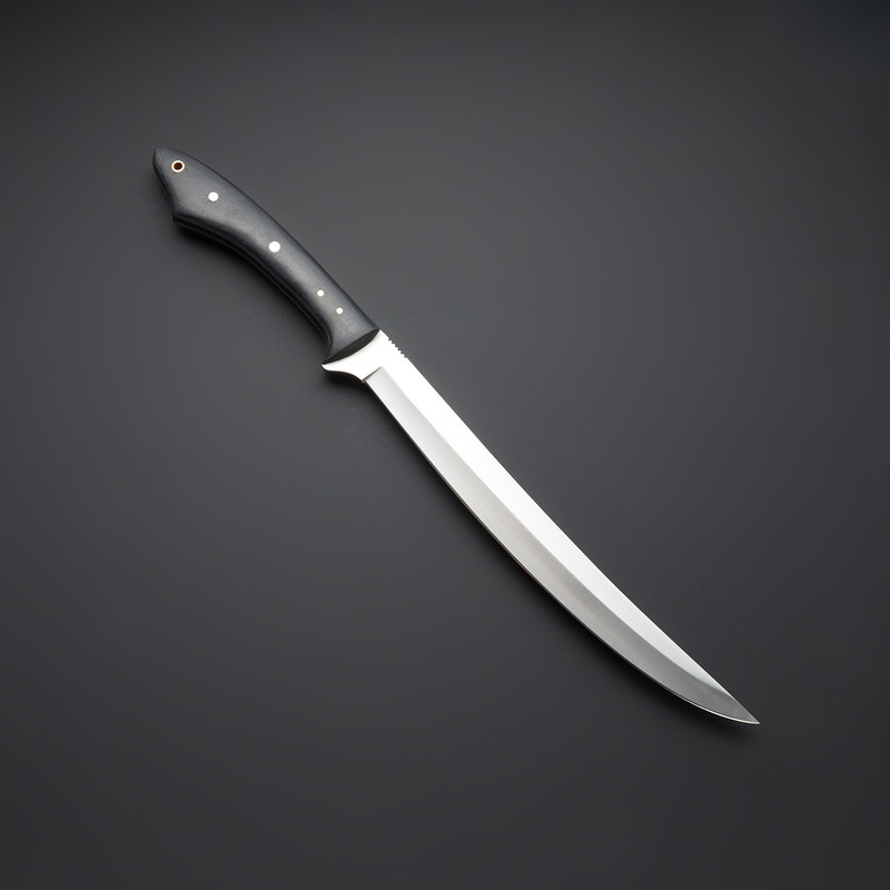 Handmade D2 Steel Hunting Sword  Leather Sheath 0