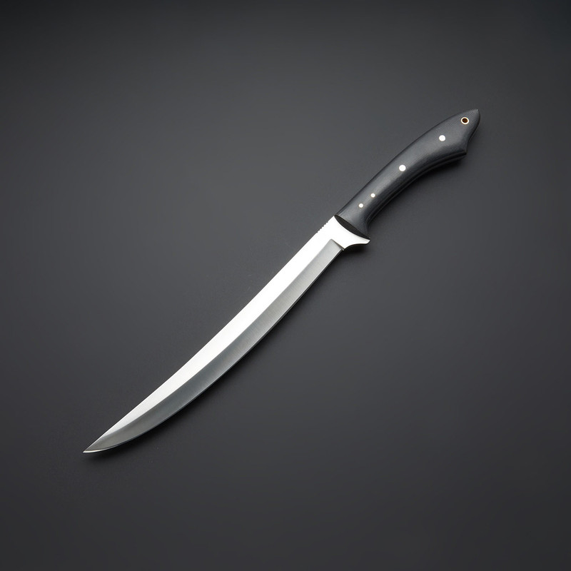 Handmade D2 Steel Hunting Sword  Leather Sheath 1