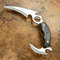 Handmade Beautiful Karambit Knife With D2 Steel Blade gift For Him 0