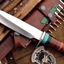 custom handmade premium full tang d2 tool steel hunting knife ;gift for him/her