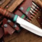 CUSTOM HANDMADE PREMIUM FULL TANG D2 TOOL STEEL HUNTING KNIFE GIFT FOR HIMHER 2
