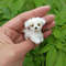 Miniature Maltese Puppy Handmade Crochet Dog Pet Portrait Memorial Gift For Dog Lovers Blythe Doll 2