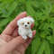 Miniature Maltese Puppy Handmade Crochet Dog Pet Portrait Memorial Gift For Dog Lovers Blythe Doll 5