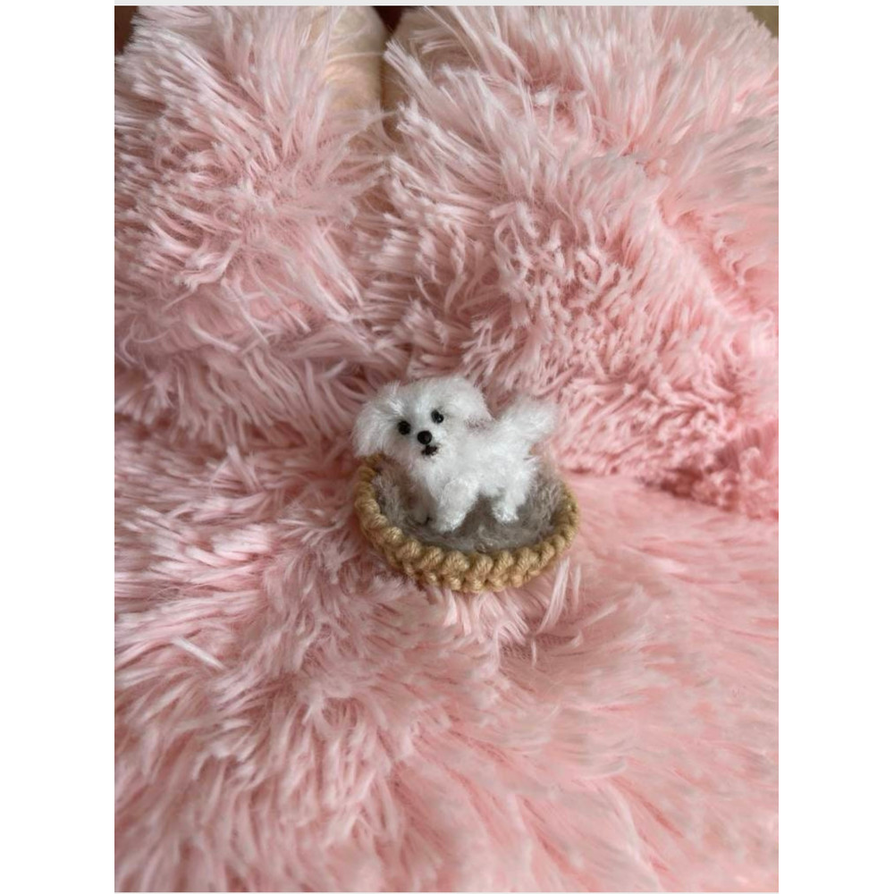 Miniature Dog Dollhouse Miniatures Maltese Ooak Crochet Poodle Puppy Needle Felted Animals 112 Real 2