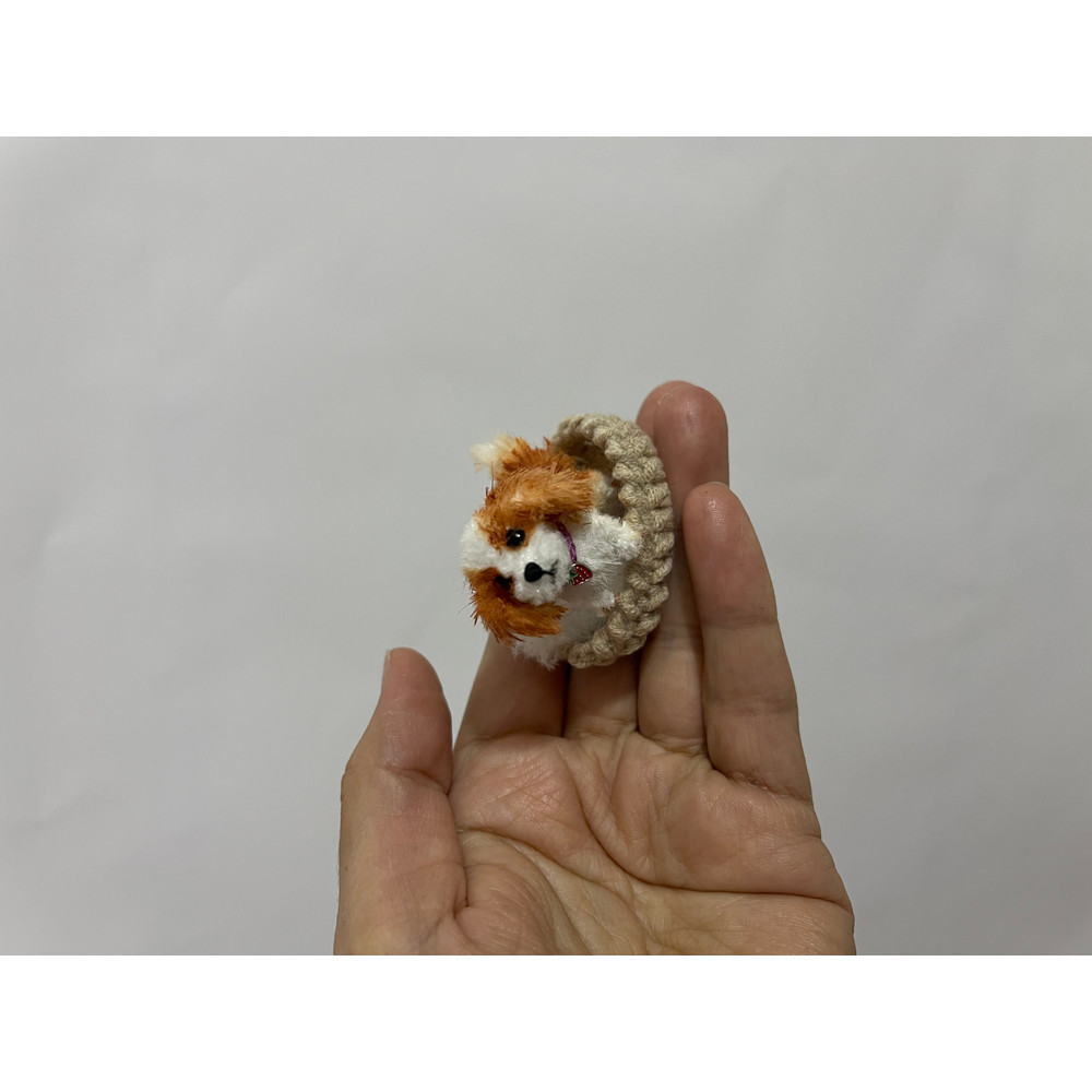 Miniature Dog Dollhouse Ooak Crochet Spaniel Puppy Needle Felted Animal 112 Realistic Blythe Pet To 2