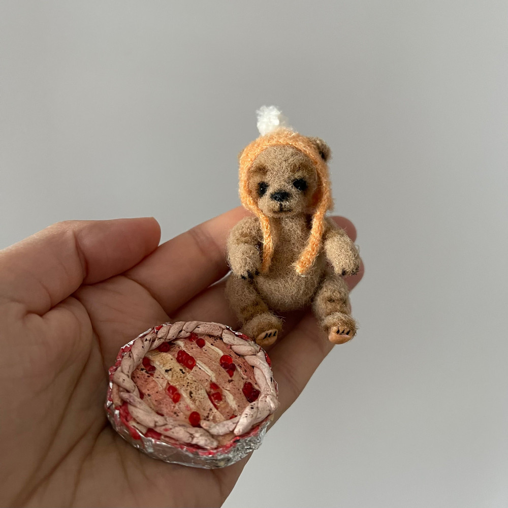 Tiny Teddy Bear Miniature Bear Cute Little Baby Bear Toy Crochet Bear Brown Bear Plushie Collectibl 0