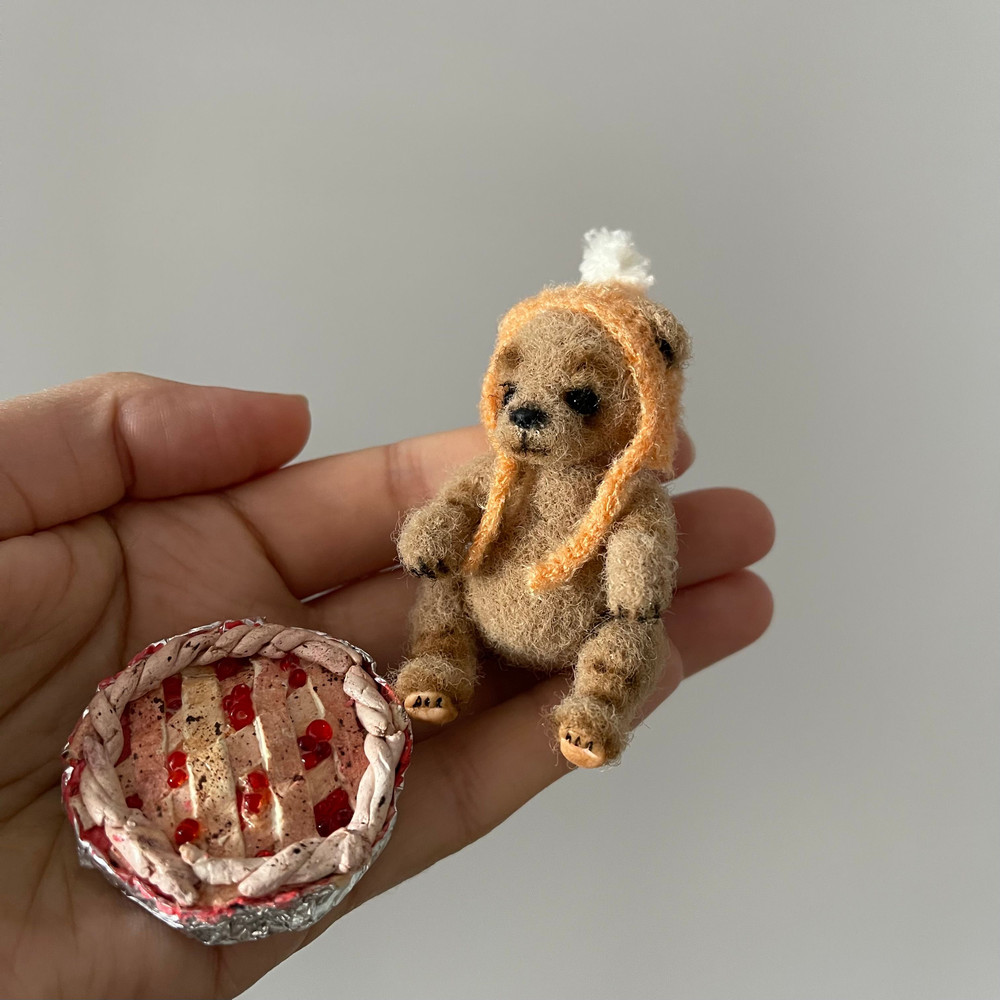 Tiny Teddy Bear Miniature Bear Cute Little Baby Bear Toy Crochet Bear Brown Bear Plushie Collectibl 1