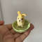 Miniature Rabbit Tiny Bunny L Baby Bunny Dollhouse Miniature Collectible Toy Crochet Bunny Handmade 1