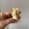 Miniature Rabbit Tiny Bunny L Baby Bunny Dollhouse Miniature Collectible Toy Crochet Bunny Handmade 6