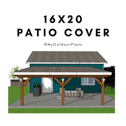 16x20 Lean to Patio Cover Plans