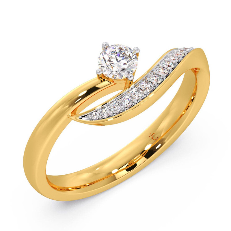 Unique Diamond Wedding Band Unique Nesting Ring Pear Diamond Bezel Ring Contour Ring 14K Gold Band 0
