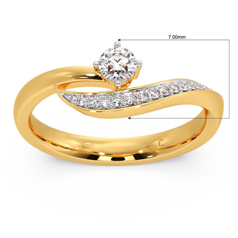 Unique Diamond Wedding Band Unique Nesting Ring Pear Diamond Bezel Ring Contour Ring 14K Gold Band 4