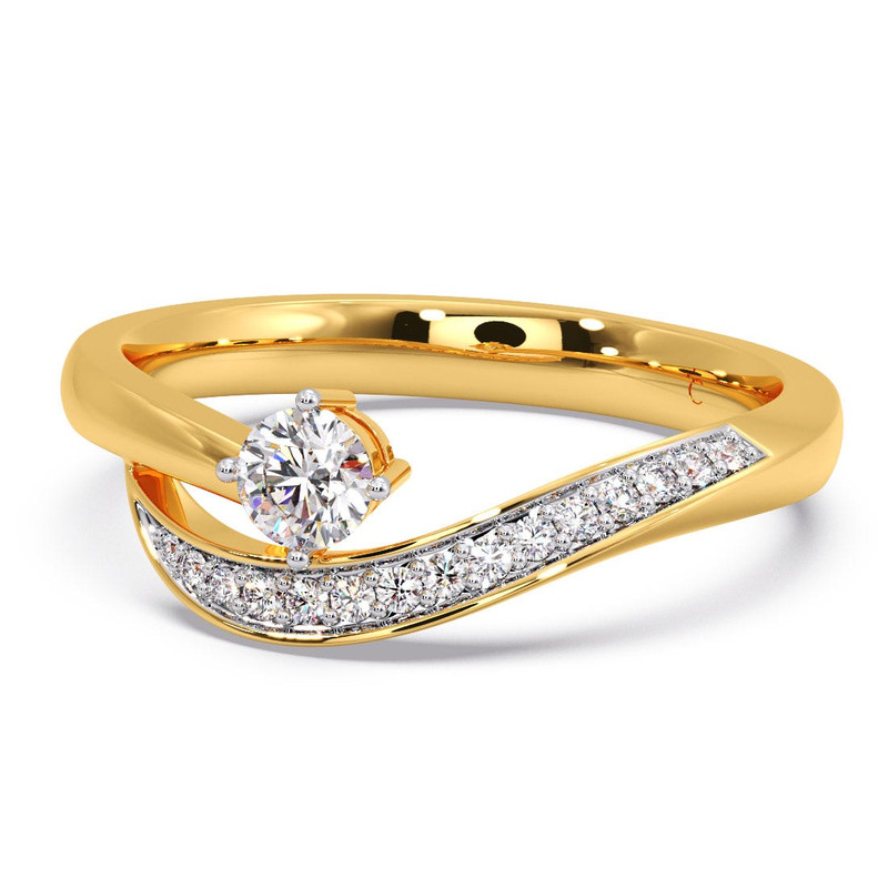 Unique Diamond Wedding Band Unique Nesting Ring Pear Diamond Bezel Ring Contour Ring 14K Gold Band 2