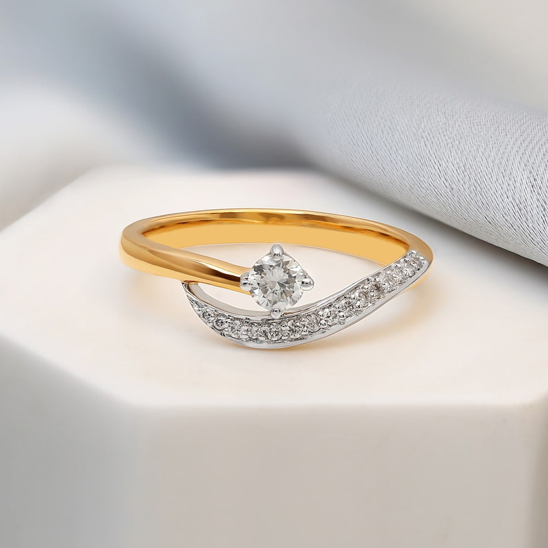 Unique Diamond Wedding Band Unique Nesting Ring Pear Diamond Bezel Ring Contour Ring 14K Gold Band 5