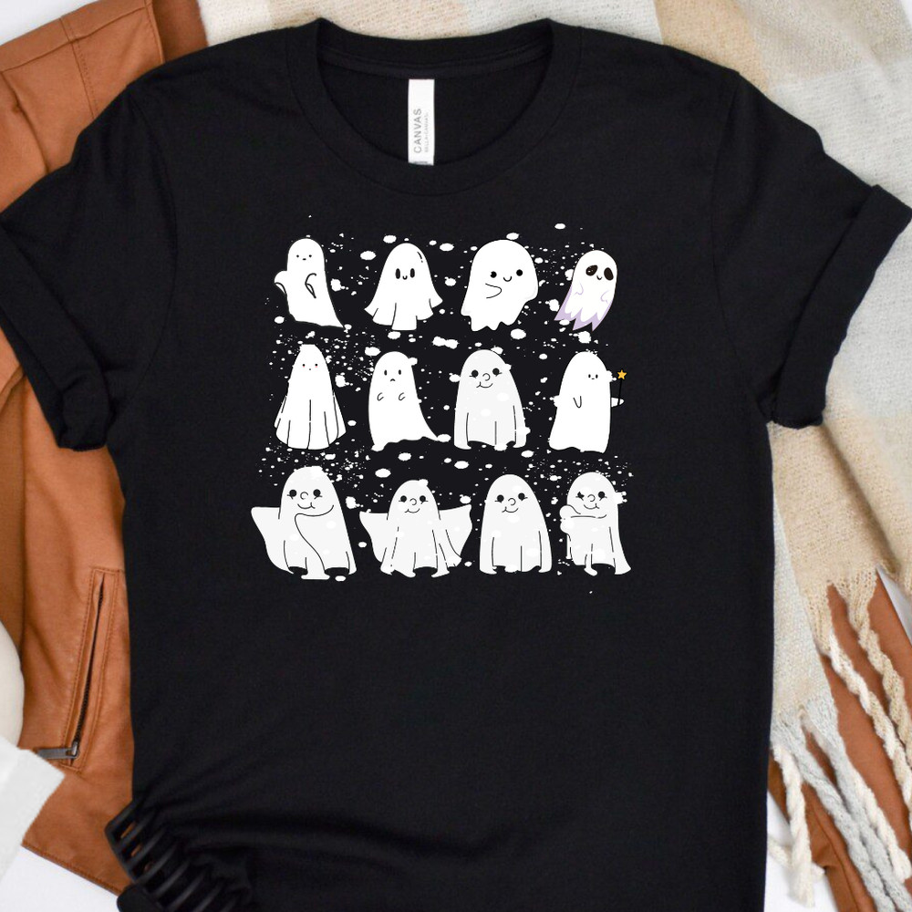 Halloween Ghost Comfort Colors Shirt Cute Ghost Shirt Womens Halloween Shirt Cute Fall Shirt Spooky Season ShirtGift For Halloween 0
