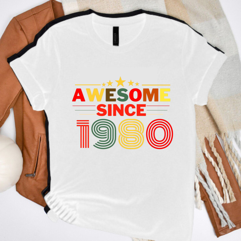 1980 Vintage Shirt 1980Birthday Shirt 44th Birthday Gift 44th Birthday Gift Shirt 1980 Vintage Tee1980 RetroAwesom 0