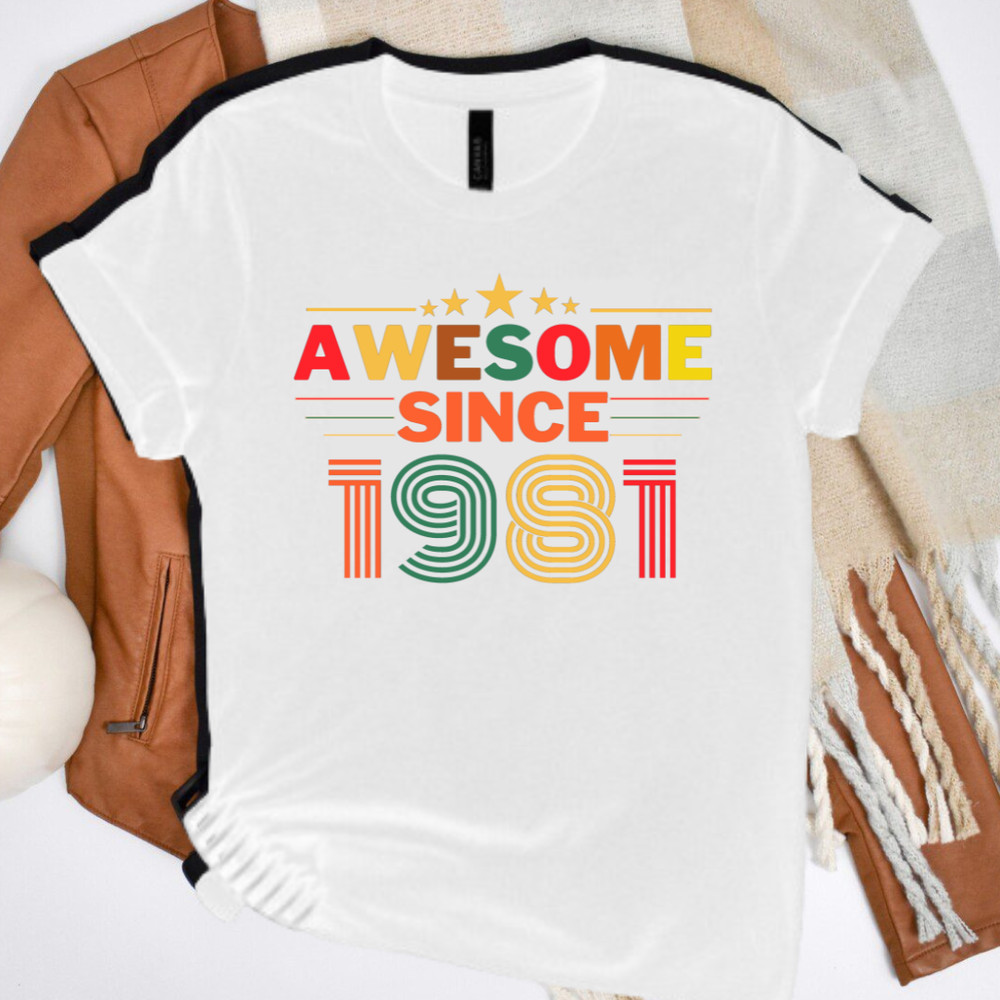 1981 Vintage Shirt 1981 Birthday Shirt 43th Birthday Gift 43th Birthday Gift Shirt 1981 Vintage Tee 0