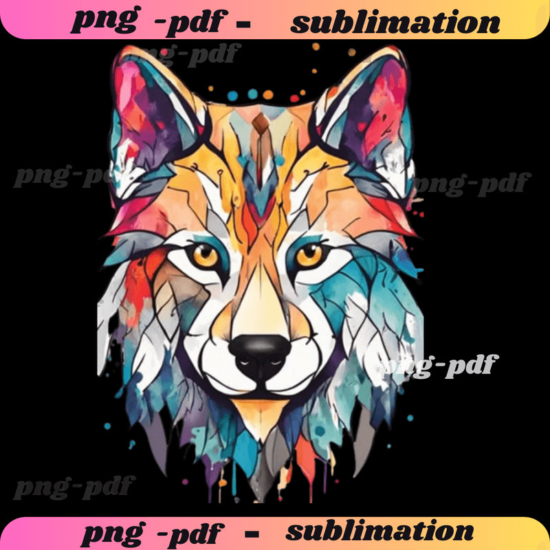 Wolf PngDigital PrintTshirt DesignPrintable Png Pdf300 Dpi PngSweatshirt DesignPngTshirt PngAI Art 0