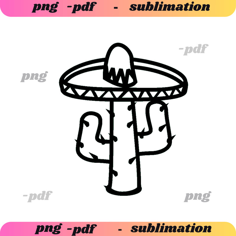 Cactus PNG Sublimation Design Funny Retro Sublimation Shirt Design Watercolor Desert Cactus Sublima 0