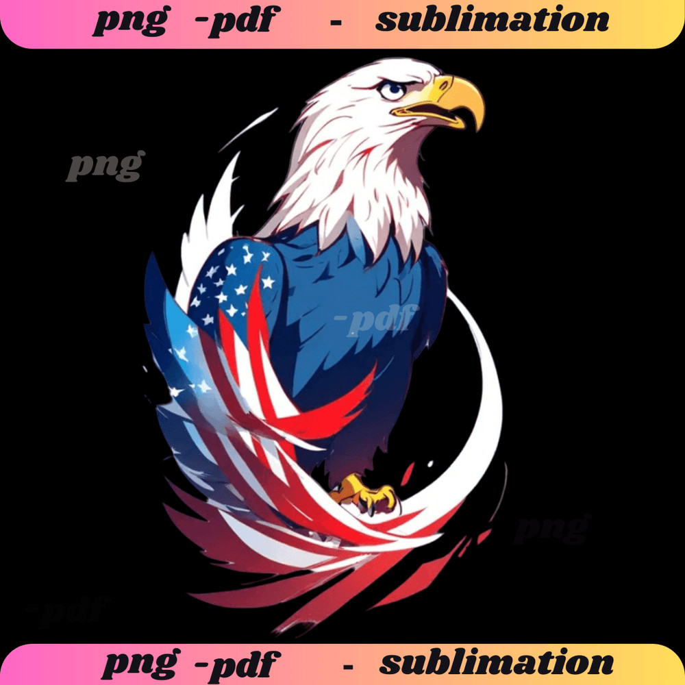 USA Patriotic Eagle Flag PNG Transparent Clipart Abstact DesignPrintable Sublimationeagle Usa 0