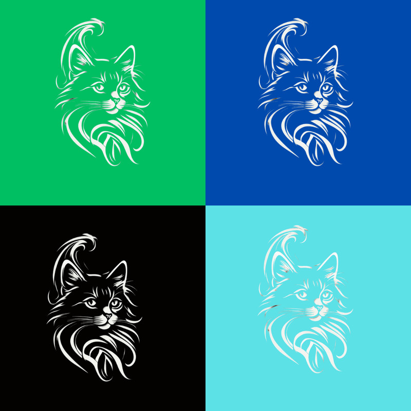 2 PNG Digital Files Cat Lover Shirt Design Happy Cat With Flowers And Hearts Womens Cute Cat Shirt 2