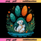 PAW Print PNG Rainbow Paw Print Sublimation Design Commercial Use POD BoHo Watercolor Floral Paw Pn 0