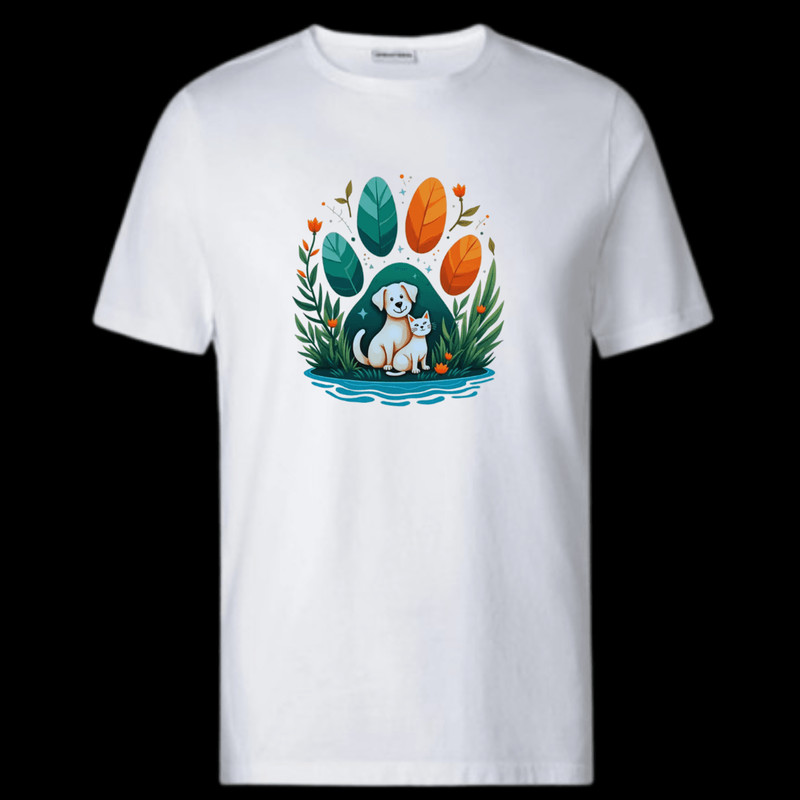 PAW Print PNG Rainbow Paw Print Sublimation Design Commercial Use POD BoHo Watercolor Floral Paw Pn 1