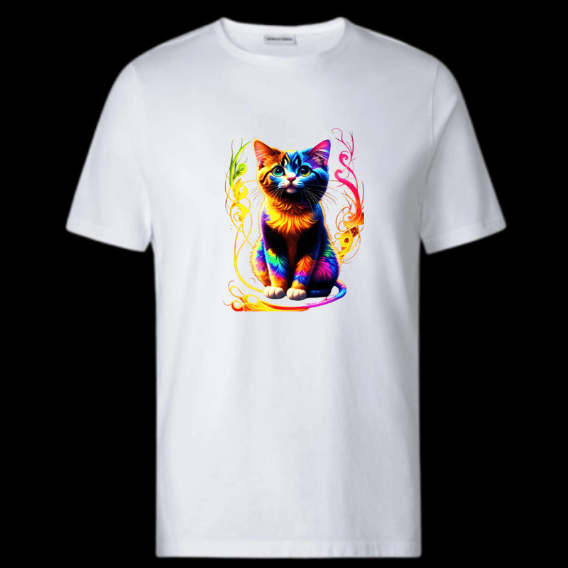 Watercolor Rainbow Colored Kitten Clipart Colorful Butterfly Kitten PNG For TShirt Mug Tumbler Subl 1