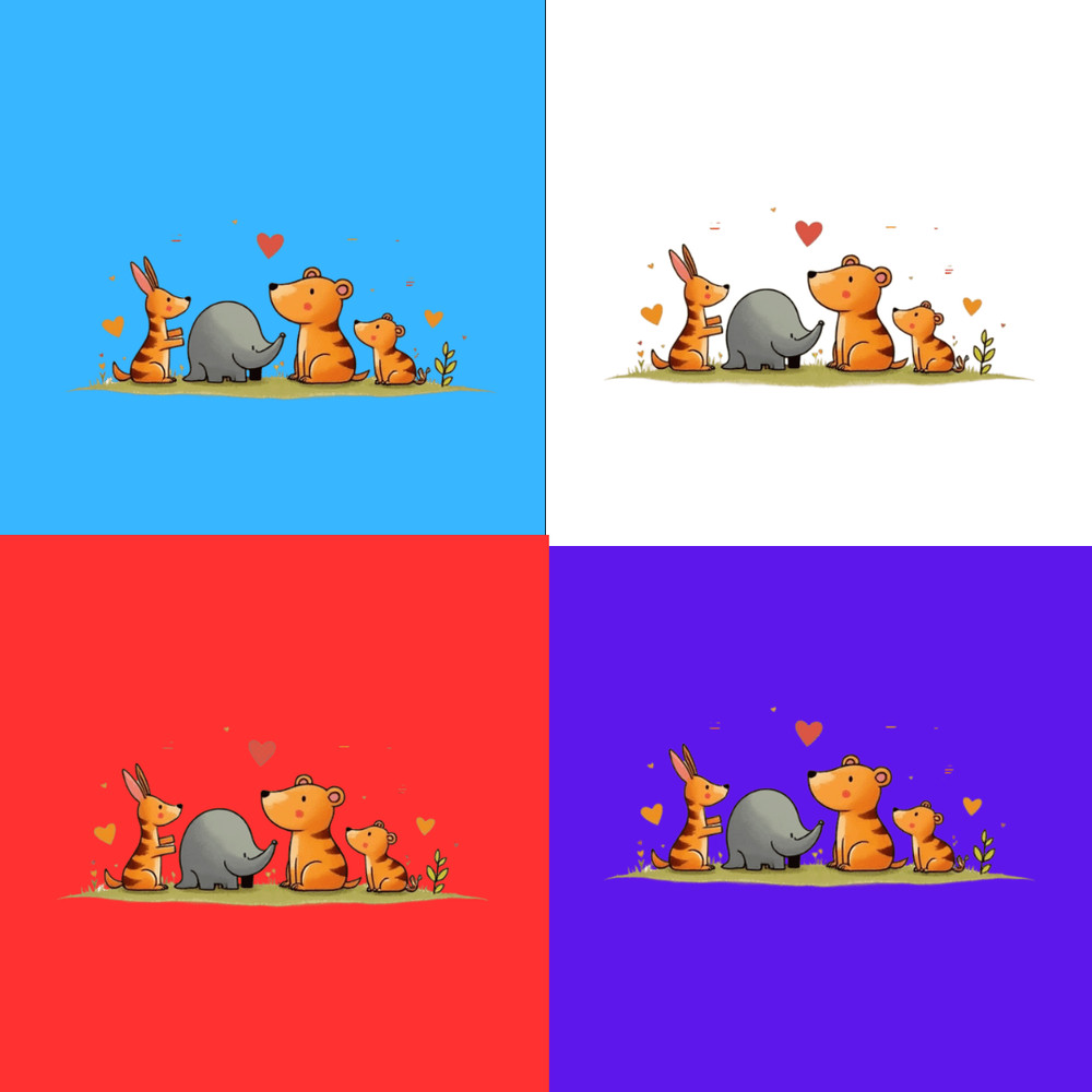 Vibrant T Shirt Design Animals Colorful Sublimation TShirt Designs Digital Download TShirt Designs 2