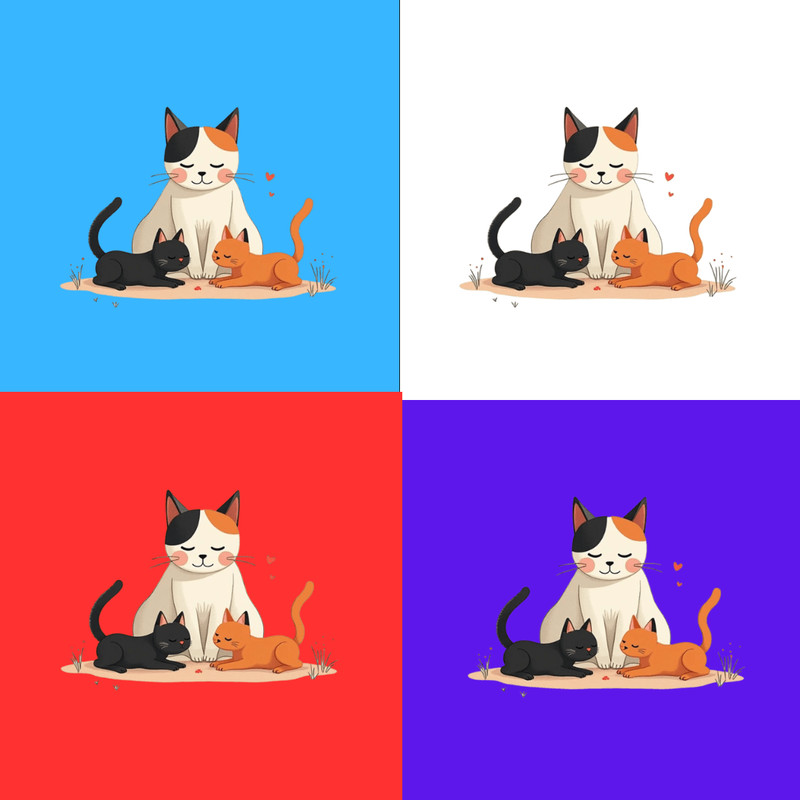 Colorful Cat PNG Artistic Shirts Unique Gift Vibrant PNG Designs Stylish Shirts Perfect Gift Cat PN 2