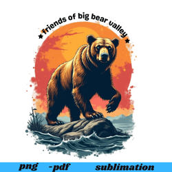 friends of big bear valley | Powerful Grizzly Bear Clipart Bundle | High-Quality Designs | Wilderness Art | Printables |