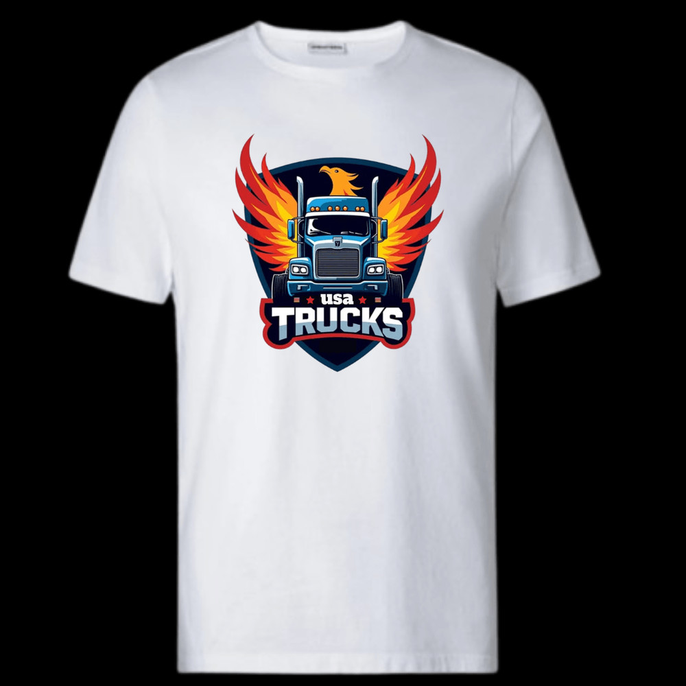 Convoy Truck Sublimation Graphic USA Flag Semi Truck Digital Design For Patriotic Crafts TShirts M 1