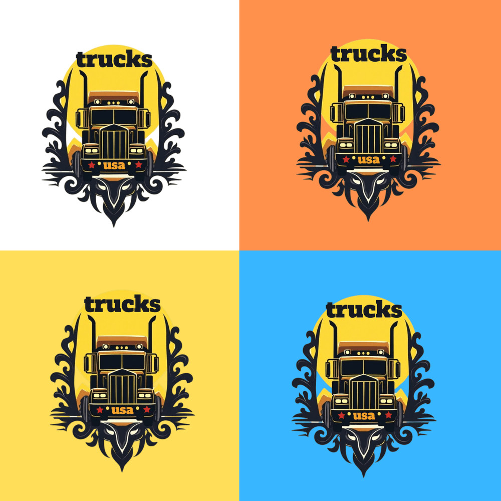 USA Flag Rig Semi 18 Wheeler Digital Design PNG PDF Sublimation 2