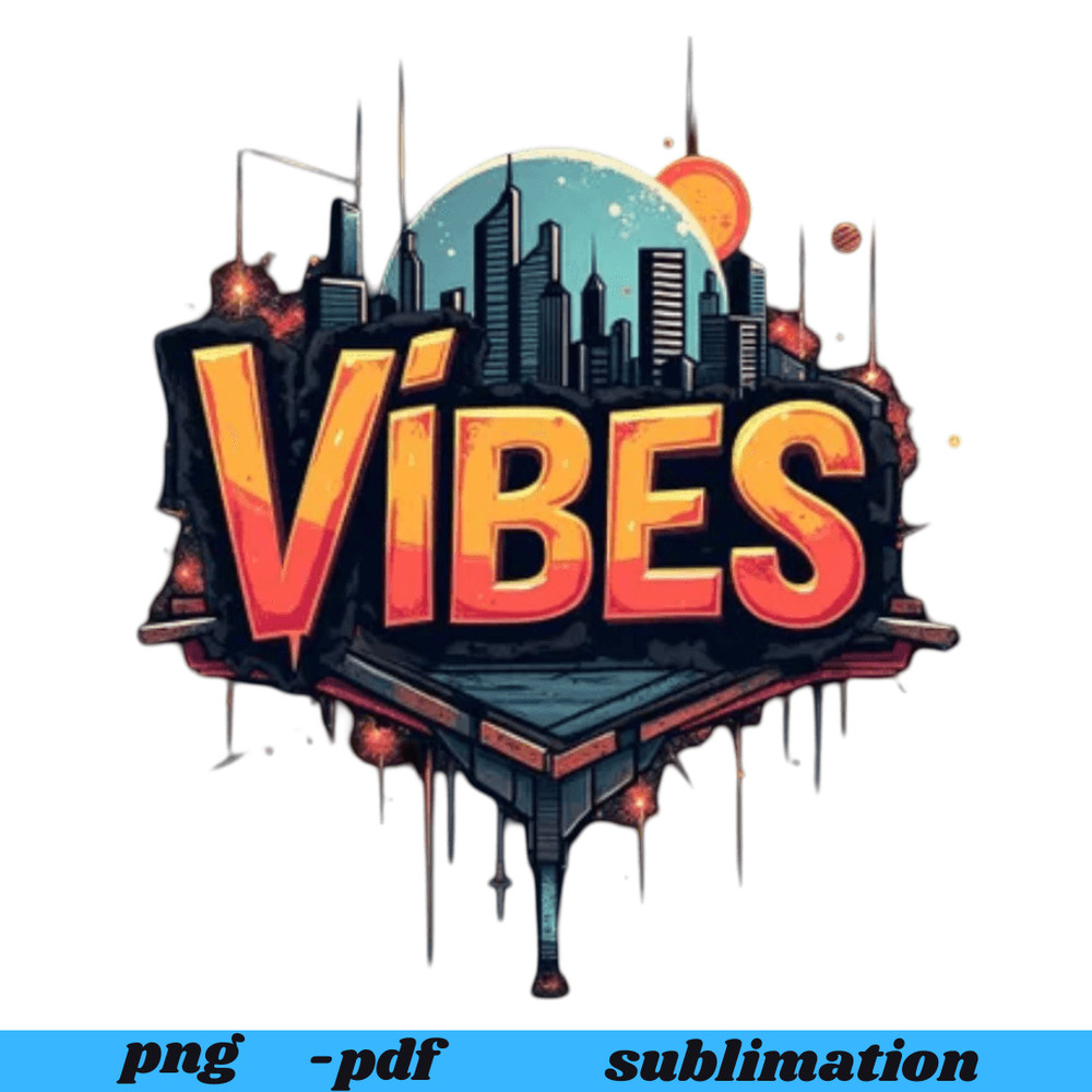 Summer Vibes Png Colorful Summer Clipart Beach Digital Image Sublimation Design Trendy Png TShirt 0